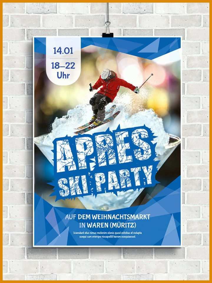 Auffällig Apres Ski Party Flyer Vorlage 806x1075