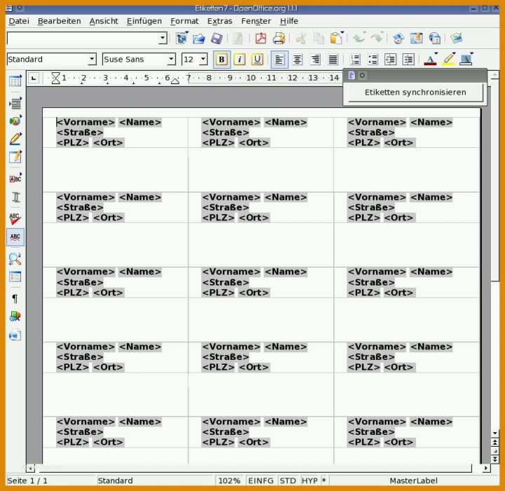 Überraschen Excel Vorlage Etiketten 70x36 936x910