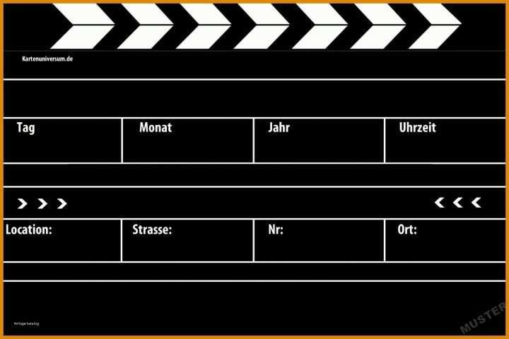 Schockierend Filmklappe Vorlage 1485x990
