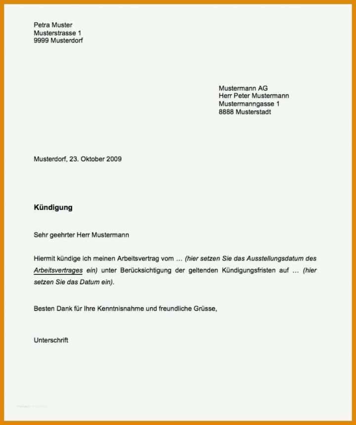Unvergesslich Job Kündigen Vorlage 859x1024