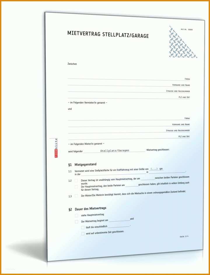Mietvertrag Für Einfamilienhaus Vorlage Mietvertrag Stellplatz