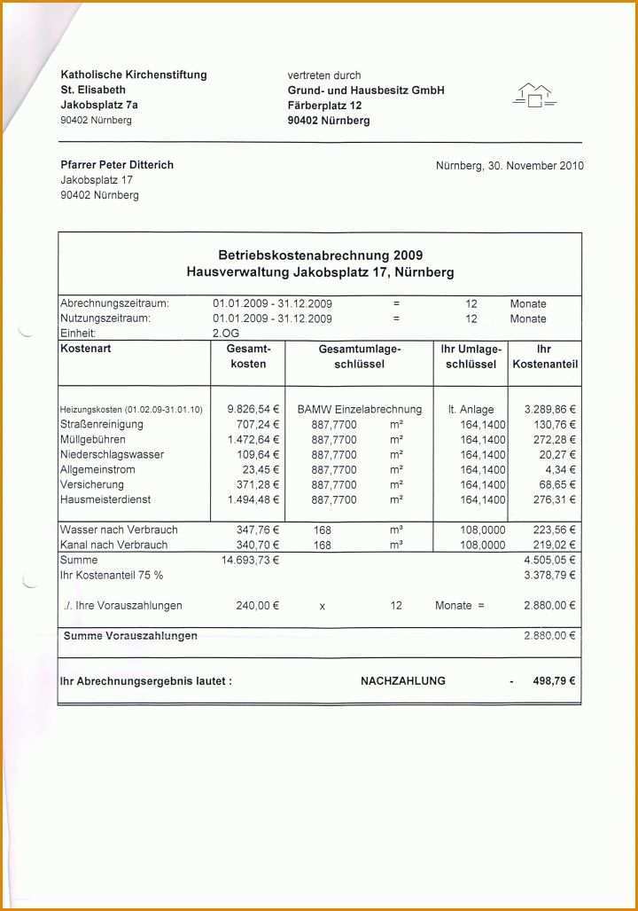 Nebenkostenabrechnung Vorlage Word 14 Nebenkostenabrechnung Vorlage Word