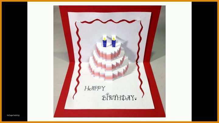 Phänomenal Pop Up Karte Happy Birthday Vorlage 1280x720