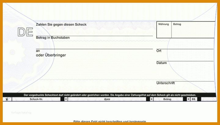 Fabelhaft Scheck Vorlage 800x454