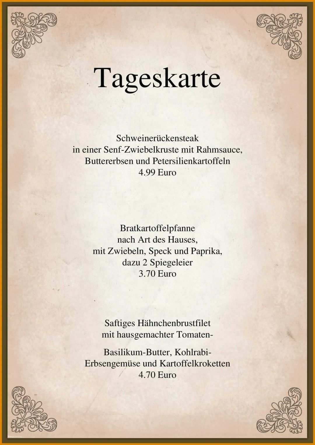 Original Speisekarten Vorlagen Jede Vorlage Kostenlos Runterladen 1654x2339