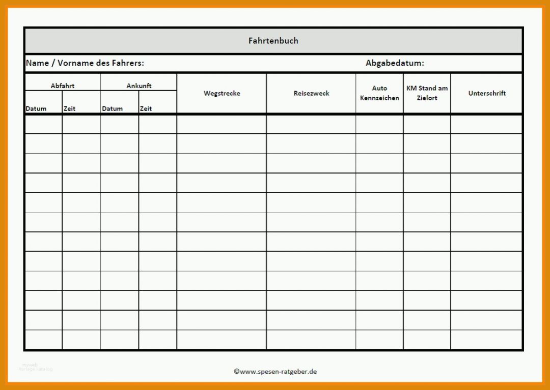 Wunderbar Spesenabrechnung Lkw Fahrer Vorlage 1186x841