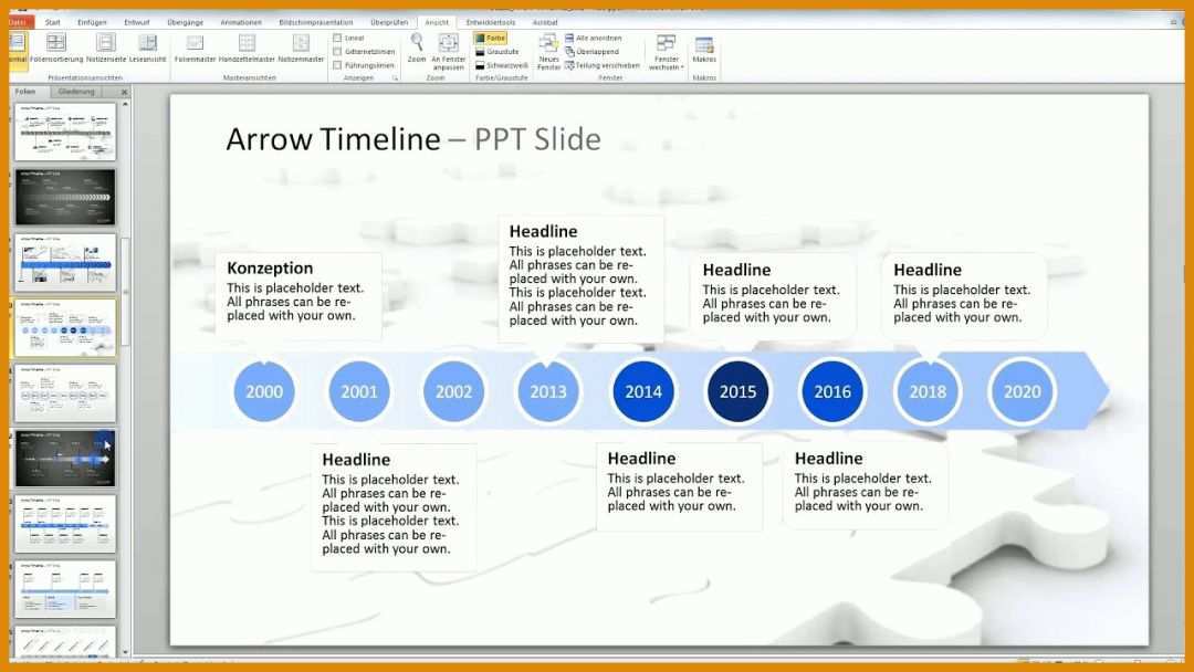 Phänomenal Timeline Powerpoint Vorlage 1280x720